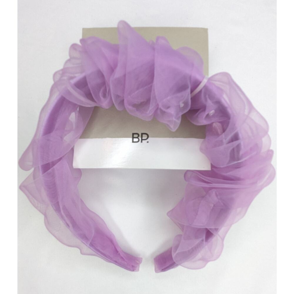Girls Lavender Purple Ruffled Tulle Headband Hair Accessory Princess Party - Picture 5 of 7